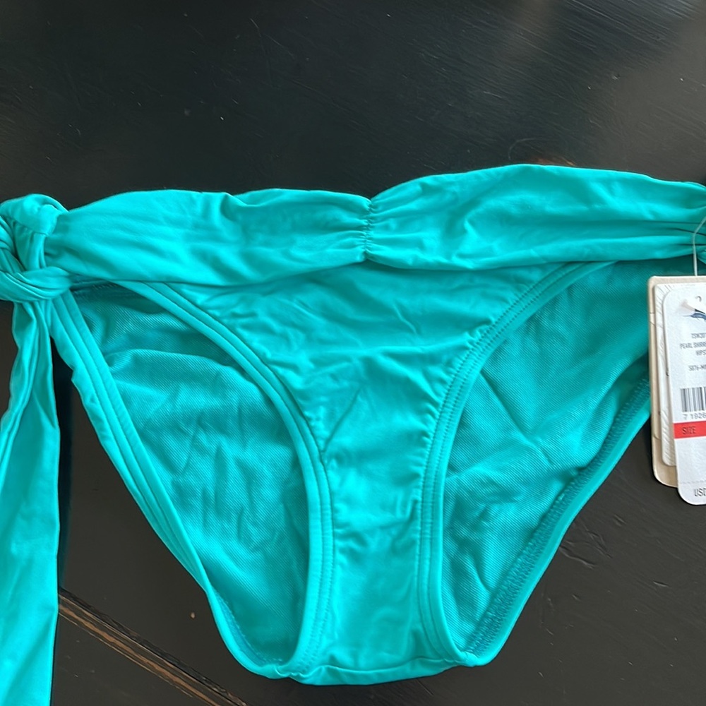 Tommy Bahama pearl shirred tie side hipster swim bottoms XS NWT